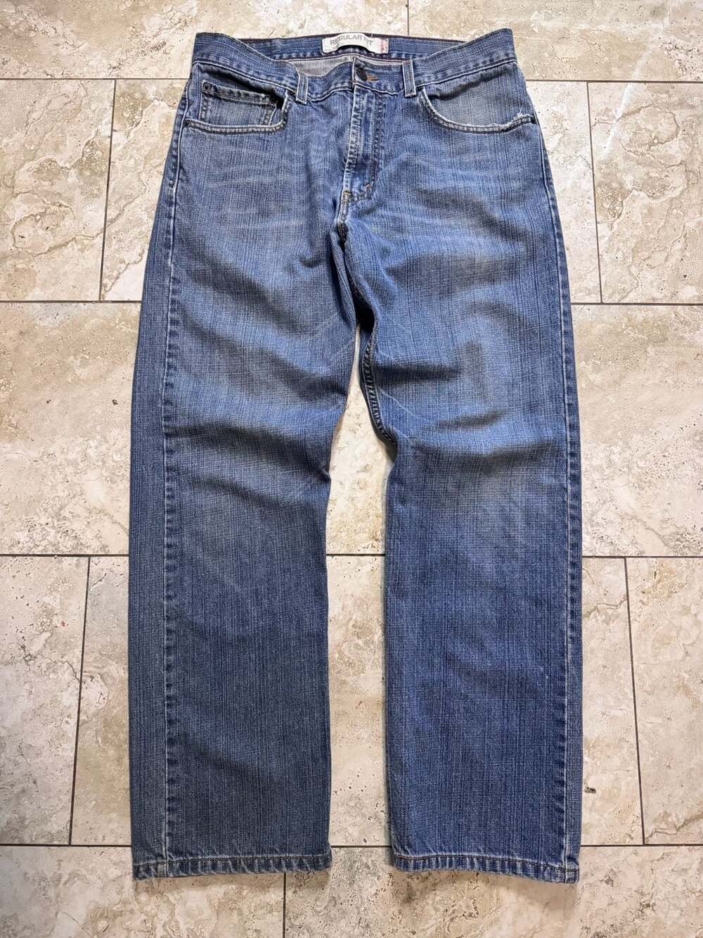 Levi's 505 Regular Fit Blue Denim Jeans 34x30